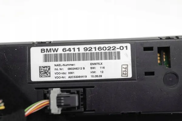 BMW E87 Airco Paneel OEM 9216022-01 - Gebruikt image 5