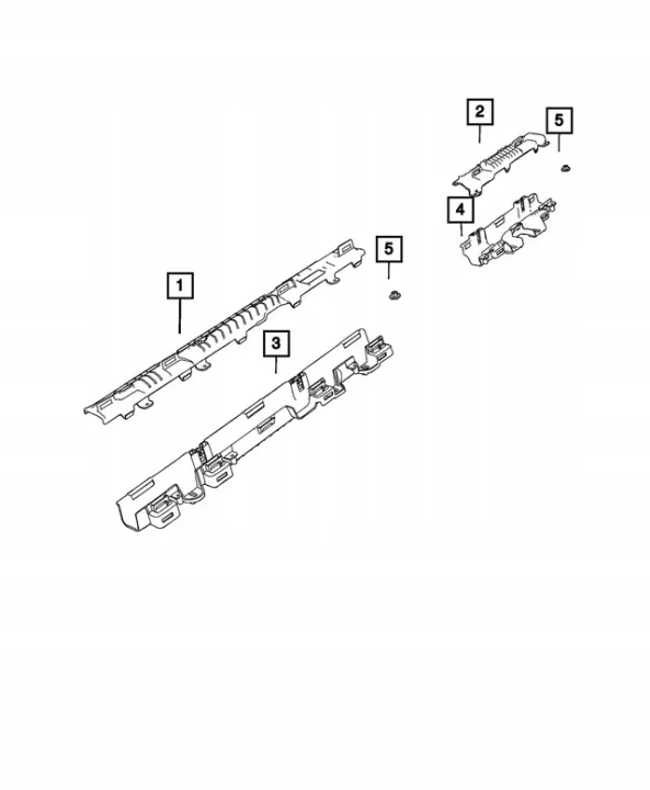 Kabeltråg OEM 68404168AB - Höger bak över/under image 3