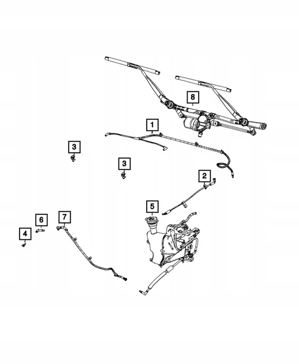 Tuyau de laveuse caméra Jeep Wrangler JL Gladiator image 1