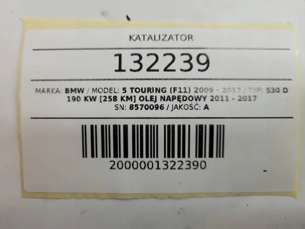 DPF-katalysator OEM 8570096 för BMW F10/F11 image 7