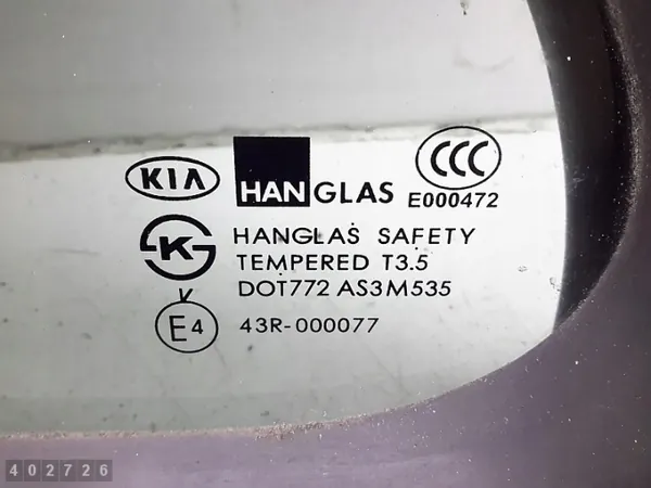 Vidro de porta Kia Sorento OEM e443r000077 - Usado image 3