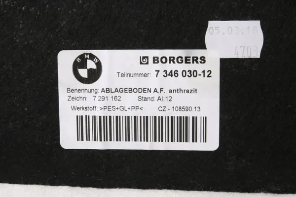 BMW 2-serie F22 M2 F87 achterste kofferbakplank OEM 7346030 image 5