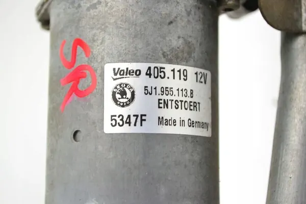 Skoda Roomster (5J) Pyyhkijämekanismi moottorilla OEM 5J1955113B image 5