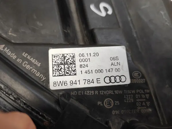 AUDI A5 8W 16-19 Faro Derecho Full LED Matrix 8W6941784E image 10