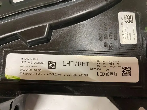 BMW X7 G07 LED DRL Lamp OEM 1275.H42.0000.03 image 5