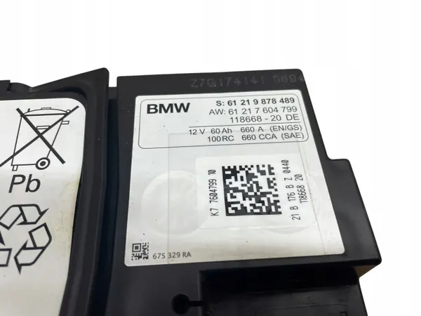 Batterie AGM OEM 9878489 12V 60Ah pour BMW image 4