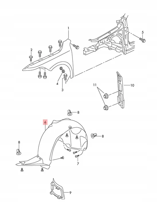 Right Front Wheel Arch Skoda Superb II image 2