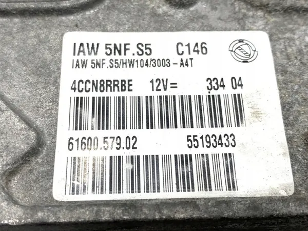 Moottorin ohjain Fiat Panda II 1.2 60HV ECU 55193433 image 4