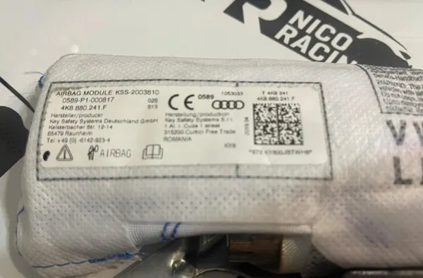 Audi A6 C8 säteskudde OEM 4K8880242/4K8880241 image 4