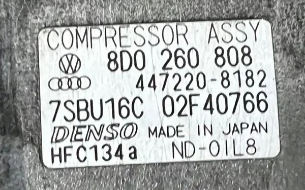 VW Klimakompressor OEM 8D0260808 - Gebraucht image 3