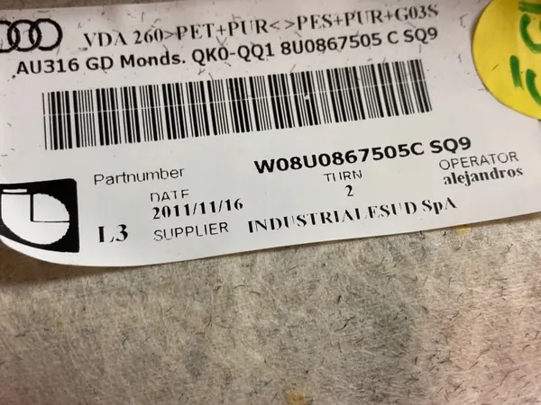 Ciel de toit Audi Q3 OEM 8U0867505C - État utilisé image 9