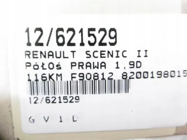 Höger halvaxel RENAULT SCENIC II image 8