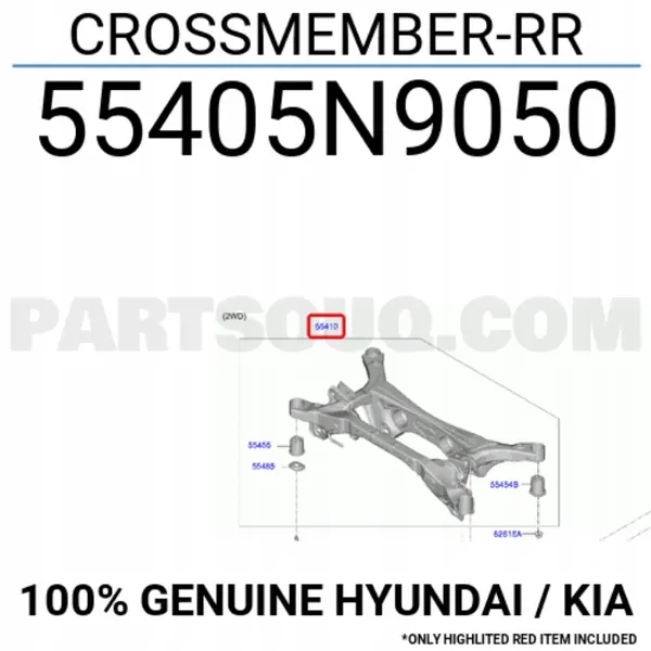 Barre de remorque arrière OEM 55405-N9050 Hyundai Tucson IV image 3