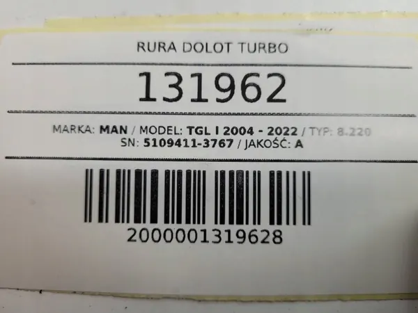 Turbo-inloppsrör OEM 5109411-3767 för MAN TGL image 7