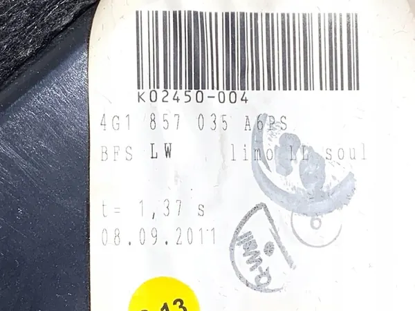 Compartiment Passager AUDI A6 C7 10-18 4G1857035 image 6