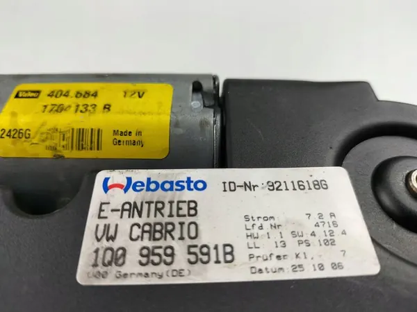 SUNROOF MOTOR VW VOLKSWAGEN EOS 1Q0959591B image 6