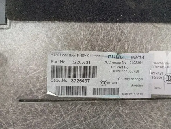 Kofferraumteppich Volvo XC60 2023 OEM 32205731 image 3