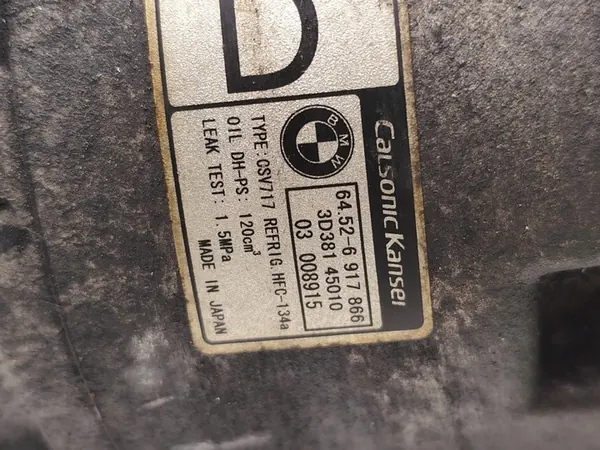 Compressore A/C BMW X5 3.0d Diesel 160kW (218 HP) OEM 6917866 image 7
