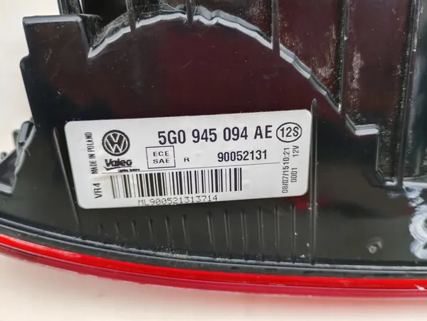 VW Golf VII 7 HB 5G0 Lámpara Trasera Derecha 12-17 image 5