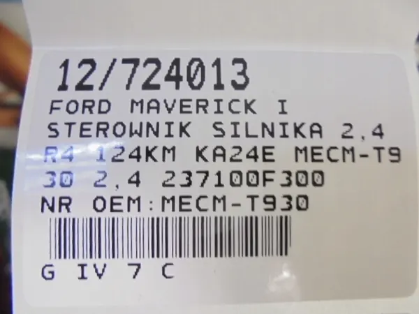 Calculateur Moteur Ford Maverick OEM MECM-T930 image 5