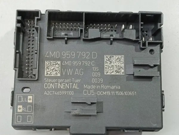 Módulo de Controle de Porta Audi Dianteira Direita OE 4M0959792D image 3