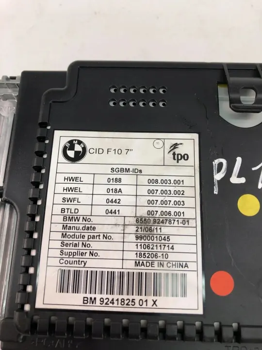 Boordcomputer BMW OE 9247871 voor 5-serie F10 image 4
