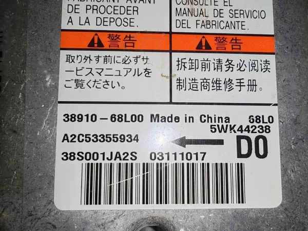 Capteur airbag OEM 38910-68l00 pour Suzuki Swift MK7 image 4