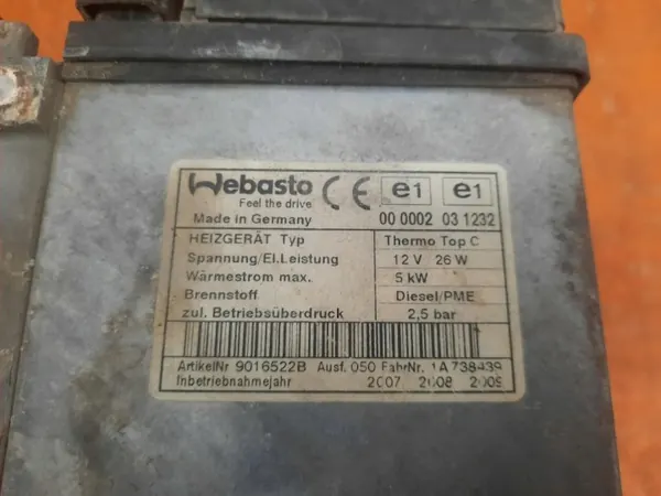 Webasto-lämmitin OEM 4L0815071D Audi Q7:lle 2007 image 7