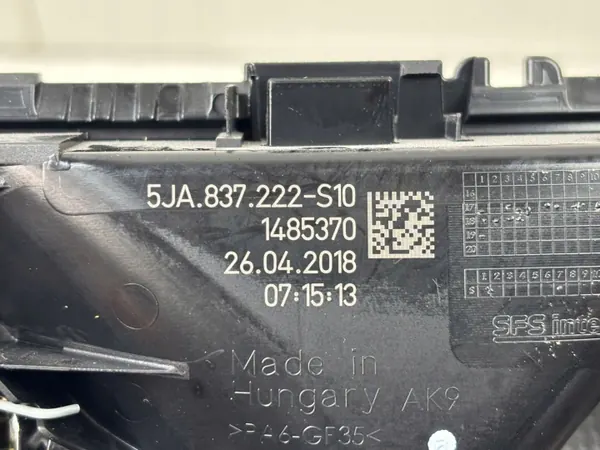 Skoda Rapid sisäkahva OEM 5JA837222 image 5