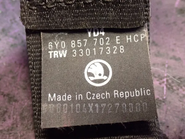 Skoda Fabia I rechter vorderer Sicherheitsgurt OEM 6Y0857702E image 10