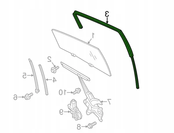 Junta de ventana OEM 5735A415 para Mitsubishi Space Star image 2