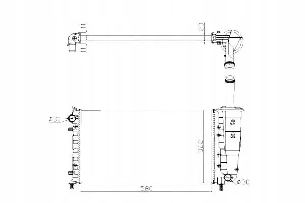 NRF 53601A Radiador, Sistema de Refrigeración image 5