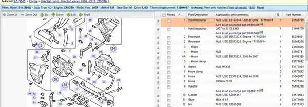 Brandstofpomp Saab 9-5 1.9L image 7
