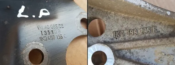 Braccio di Controllo Sinistro + Supporto / Audi A3 8P - VW Golf 6 VI / Ottime Condizioni image 2