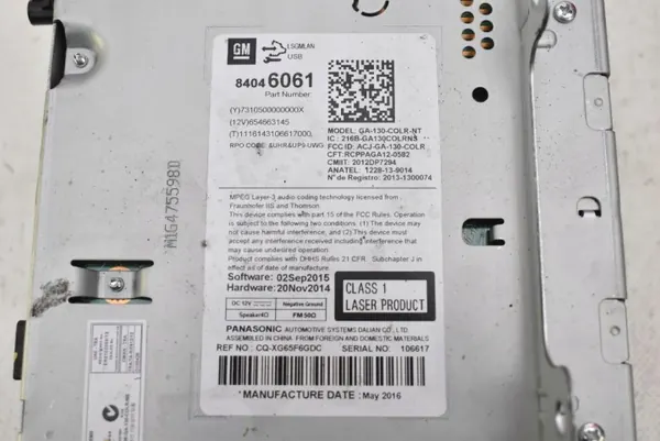 Radio CD OEM 84046061 para Opel Mokka A 2012-2015 image 9