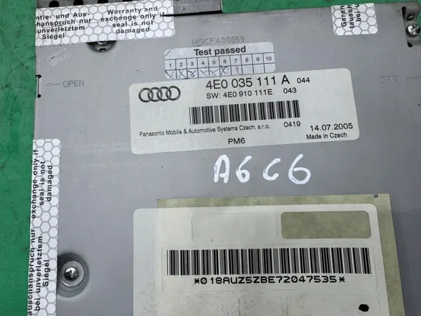 CD-bytares Läsare OEM 4E0035111A för Audi A6 C6 image 5