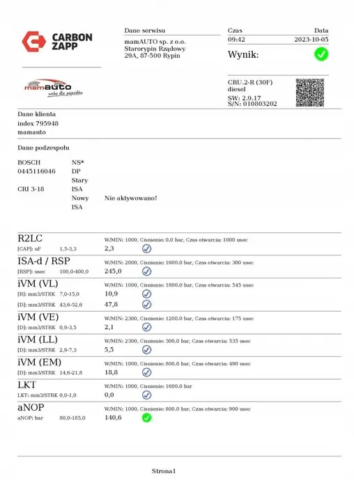 Dieselinjektor Test 31303238 0445116046 Volvo V60 image 3