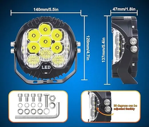 Phare de travail LED WL002-50W-5INCH 5" 50W image 5