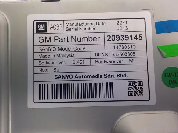 OEM 20939145 NDS navigationsskärm för Opel image 3