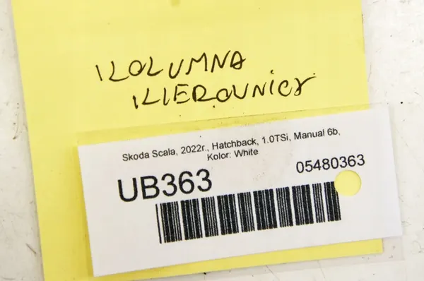 Skoda Scala 1.0i Lenksäule Unterstützung UB363 image 7