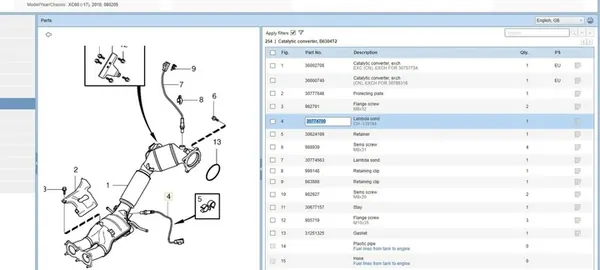 Sensor Lambda Volvo XC60 2010 image 4