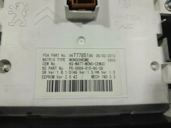 OEM 9804263880 Instrumenten Peugeot 3008 I 1.6 HDI image 9