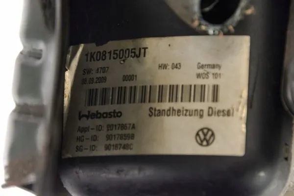 Chauffage Webasto Thermo Top V OEM 1K0815005JT image 5