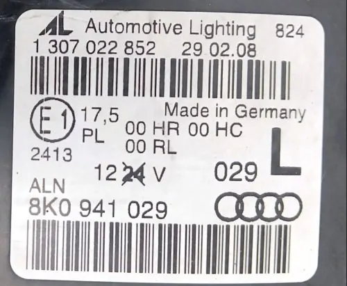 Audi A4 S4 B8 Faro Izquierdo 8K0941029 image 5