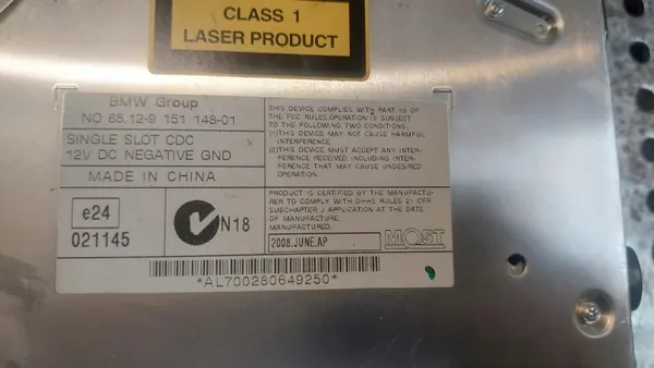 Unidade CD/DVD BMW X5 E70 OEM 6512-9151148 image 4