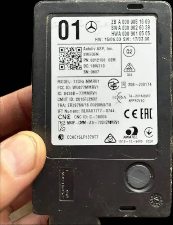 Mercedes AMG GT W190 Distronic Radar OEM A0009051609 image 4