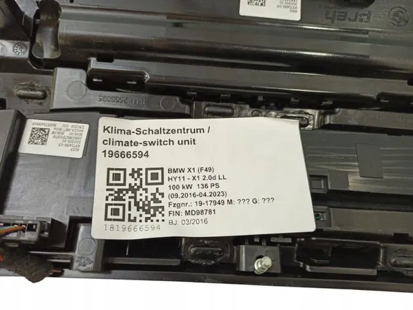 Klimaatregelaar BMW X1 F48 F49 OEM 64119371460 image 3