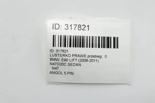 Espejo derecho BMW E90 OEM 317821 2008-2011 Sedán image 6