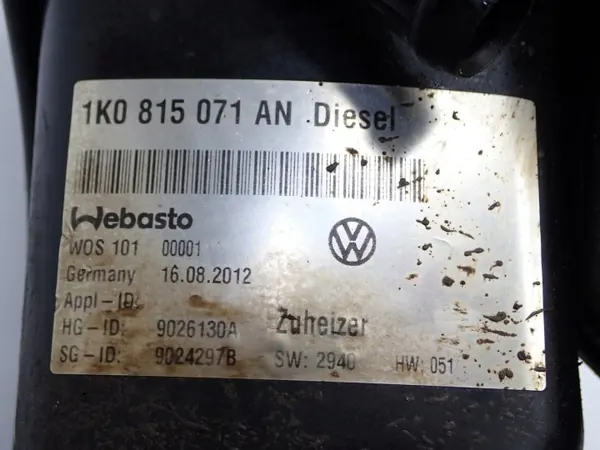 OEM 1K0815071AN Aquecedor Webasto para VW Sharan image 8