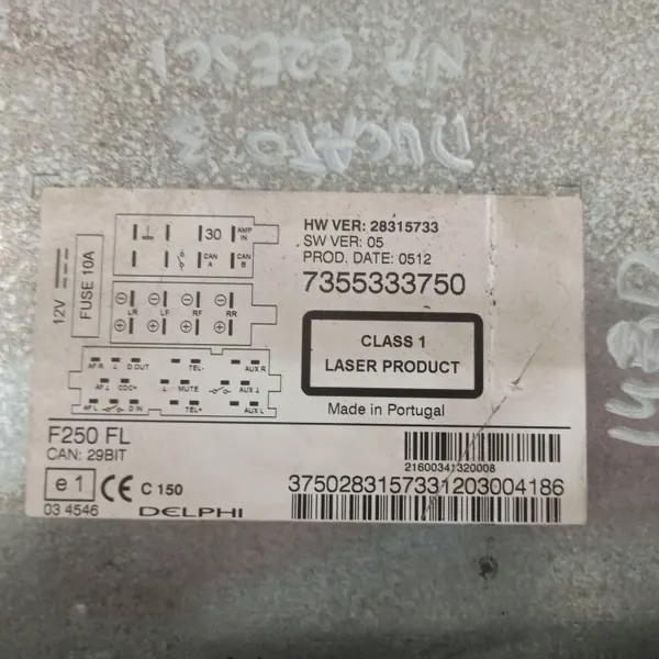 Fiat Ducato 3 Radio OEM 7355333750 - Gebraucht image 7